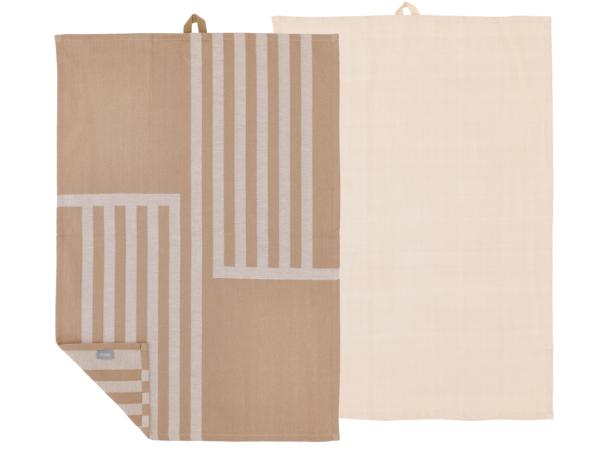 bitz Södahl Reflection Tea towel 50 x 70 cm 2 pcs Warm Taupe