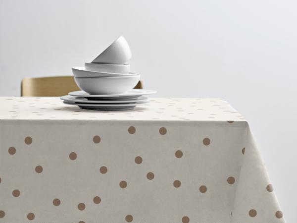 bitz Södahl Solaris Acrylic tablecloth w. antislip 140 cm Warm Taupe