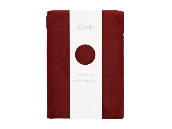Bitz Södahl Star Damask Christmas Tablecloth 140 X 220 Cm Red