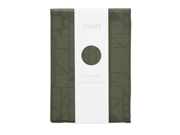 Bitz Södahl Star Damask Christmas Tablecloth 140 X 270 Cm Forest Green