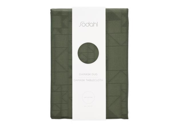 Bitz Södahl Star Damask Christmas Tablecloth 140 X 320 Cm Forest Green