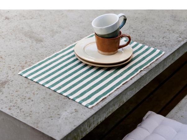 Bitz Södahl Statement Stripe Placemat 33 X 48 Cm 2 Pcs Green