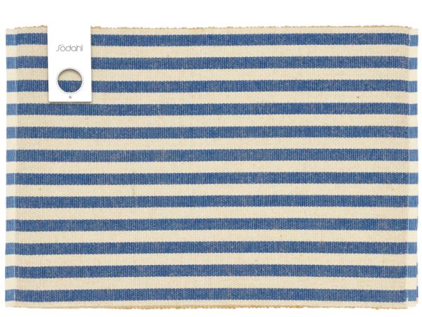 Bitz Södahl Statement Stripe Placemat 33 X 48 Cm 2 Pcs Blue
