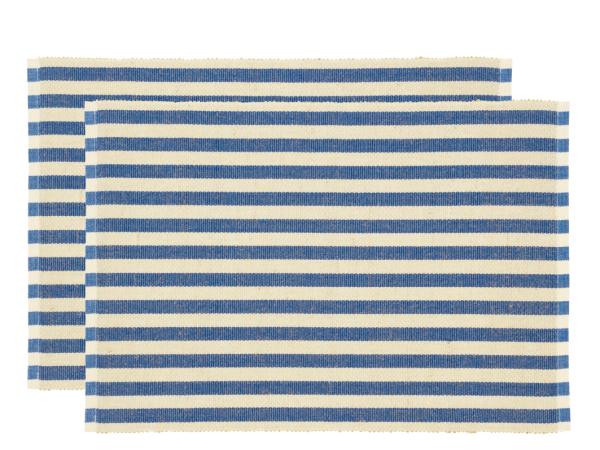 bitz Södahl Statement Stripe Placemat 33 x 48 cm 2 pcs Blue