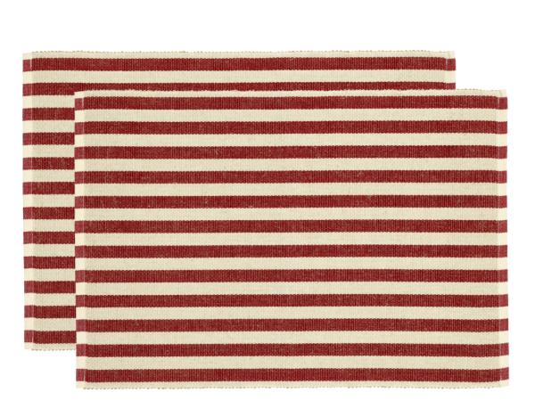 bitz Södahl Statement Stripe Placemat 33 x 48 cm 2 pcs Red