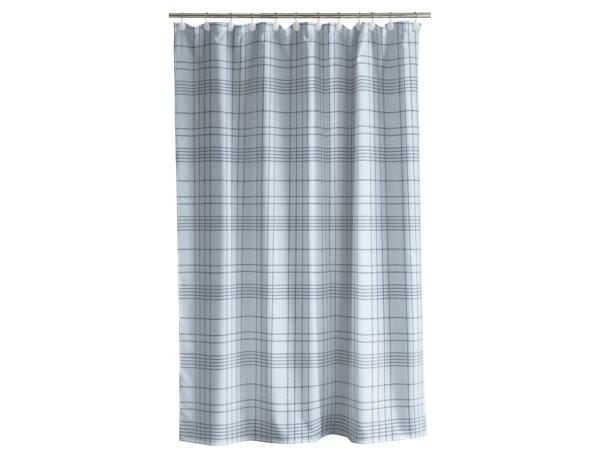bitz Södahl Tartan Shower Curtain 180 x 200 cm Linen blue