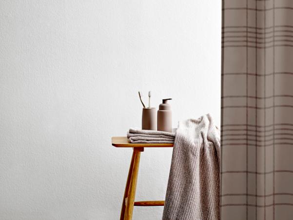 Bitz Södahl Tartan Shower Curtain 180 X 200 Cm Taupe