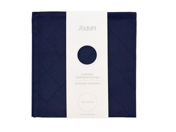 Bitz Södahl Tiles Damask Napkins 45 X 45 Cm 4 Pcs Indigo