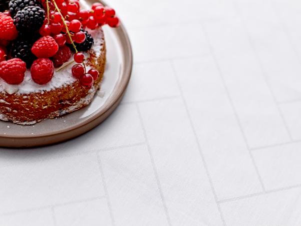 Bitz Södahl Tiles Damask Napkins 45 X 45 Cm 4 Pcs. White