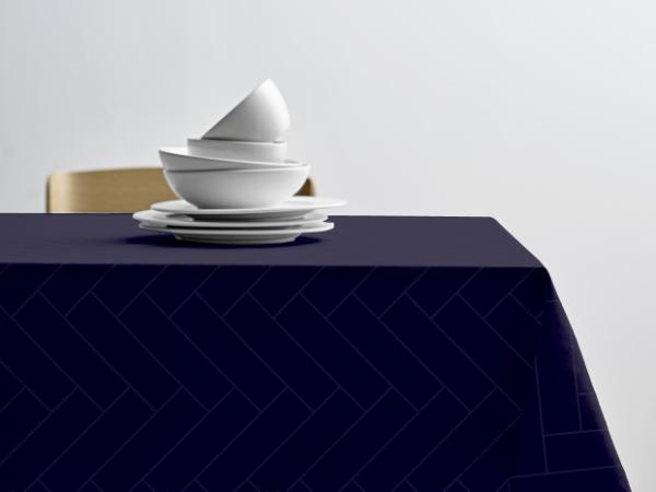 bitz Södahl Tiles Damask Tablecloth 140 x 220 cm Indigo