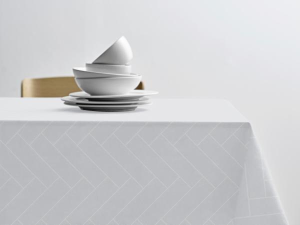bitz Södahl Tiles Damask Tablecloth 140 x 270 cm White