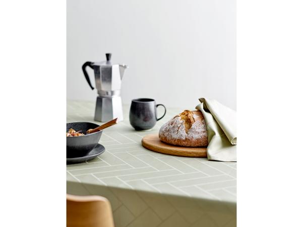 Bitz Södahl Tiles Damask Tablecloth 140 X 320 Cm Eucalyptus
