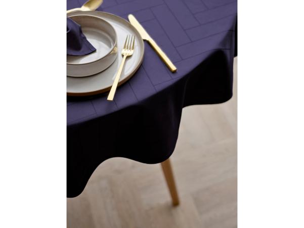 Bitz Södahl Tiles Damask Tablecloth Dia 180 Cm Indigo