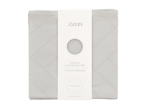 Bitz Södahl Tiles Napkins 45 X 45 Cm 4 Pcs Light Grey