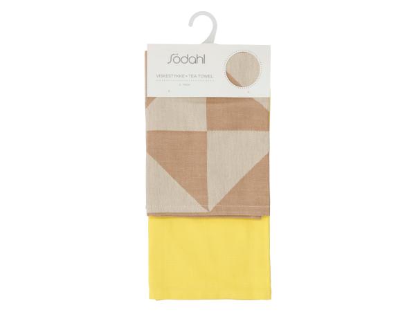 Bitz Södahl Twist Tea Towel 50 X 70 Cm 2 Pcs Warm Taupe