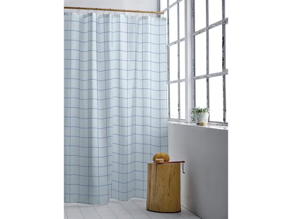 Bitz Södahl Vista Shower Curtain 180 X 200 Cm Linen Blue