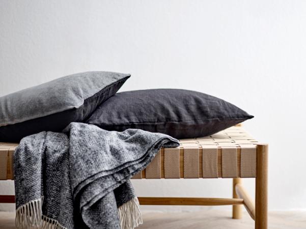 Bitz Södahl Washed Chenille Cushion 40 X 60 Cm Black