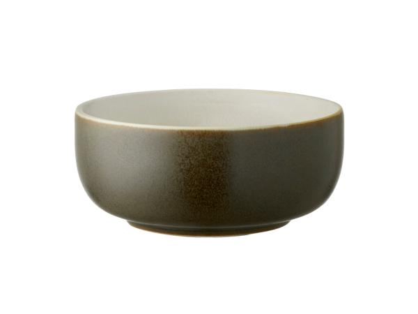 bitz Studio Round North Bowl Dia 11 cm Matte moss/Matte white