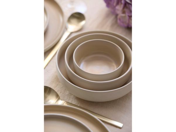 Bitz Studio Round North Bowl Dia 11 Cm Matte White/Matte Sand