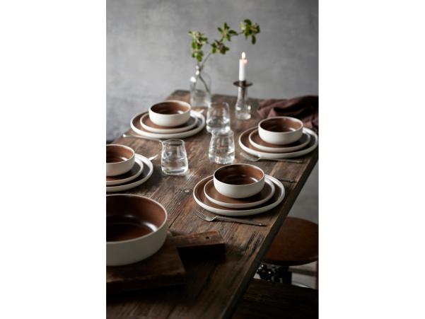 Bitz Studio Round North Bowl Dia 11 Cm Matte White/Matte Bark
