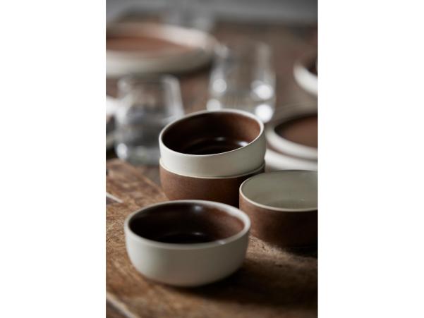 Bitz Studio Round North Bowl Dia 11 Cm Matte White/Matte Bark