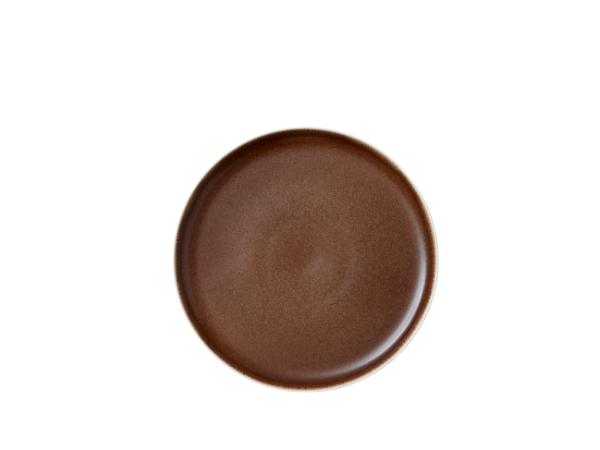 bitz Studio Round North Lunch plate Dia 21 cm Matte white/Matte bark