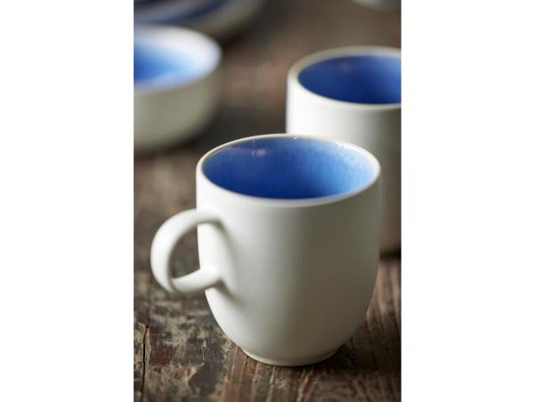 Bitz Studio Round North Mug 33 Cl Matte White/Shiny River
