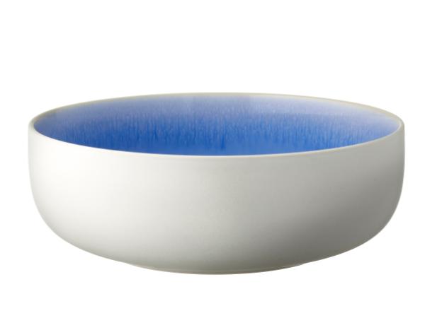 bitz Studio Round North Salad bowl Dia 25 cm Matte white/Shiny river