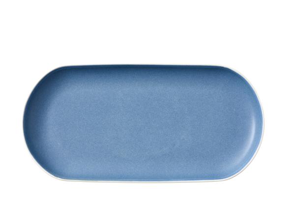 bitz Studio Round North Serving dish 38 x 19 cm Matte white/Matte river