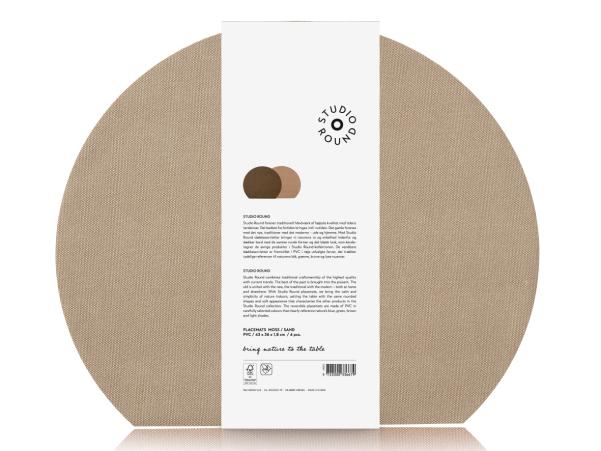 Bitz Studio Round Placemats 4 Pcs. 43 X 36 Cm Moss/Sand