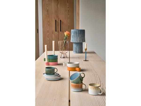 Bitz Villa Collection Allure Mug W. Handle Dia 8.5 X 6 Cm 0.16 Liter 2 Pcs Blue/Amber