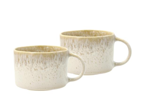 bitz Villa Collection Allure Mug w. handle Dia 8.5 x 6 cm 0.16 liter 2 pcs Cream/Sand