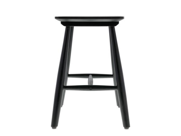 Bitz Villa Collection Bast Stool 46.5 X 28 X 45 Cm Black