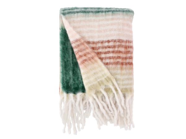bitz Villa Collection Bliss Throw 130 x 170 cm Sand/Apricot/Rose/Green