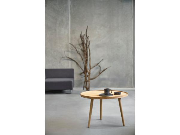 Bitz Villa Collection Bodo Table Dia 70.5 X 44.5 Cm Nature Oiled Oak