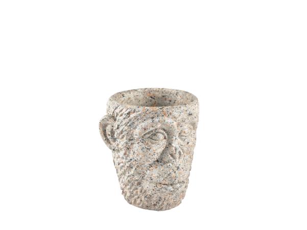 Bitz Villa Collection Calbe Flowerpot Dia. 19 X 19 Cm Grey Cement