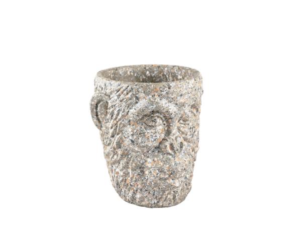 Bitz Villa Collection Calbe Flowerpot Dia. 22 X 22.5 Cm Grey Cement
