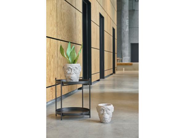 Bitz Villa Collection Calbe Flowerpot Dia. 22 X 22.5 Cm Grey Cement