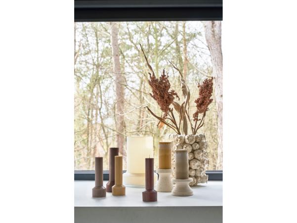 Bitz Villa Collection Elv Block Candlestick Dia 11 X 7.5 Cm Offwhite