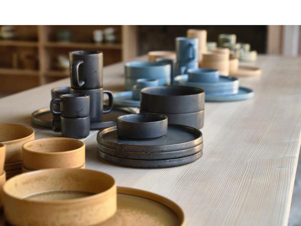 Bitz Villa Collection Fjord Lunch Plate Dia 20.5 X 1.5 Cm 2 Pcs Black Metallic