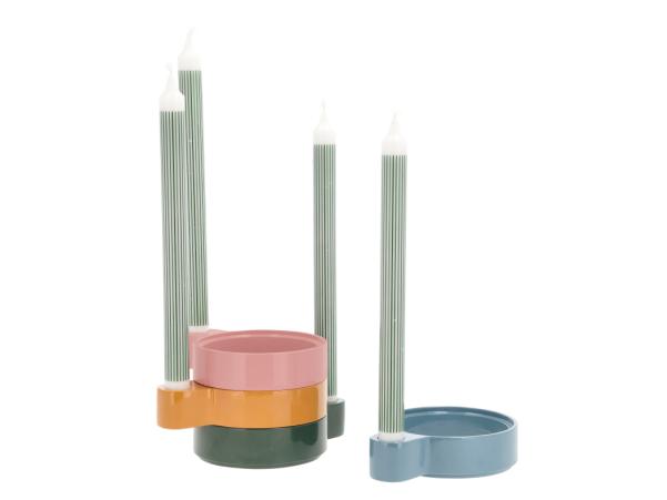 Bitz Villa Collection Halo Candlestick 16 X 12 X 3.6 Cm Green