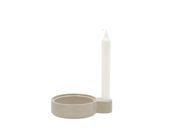 Bitz Villa Collection Halo Candlestick 16 X 12 X 3.6 Cm Sand