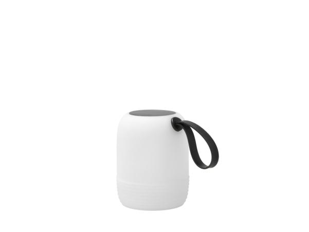 Bitz Villa Collection Hav LED Lamp W. Solar Dia 12.5 X 15.5 Cm White/Black