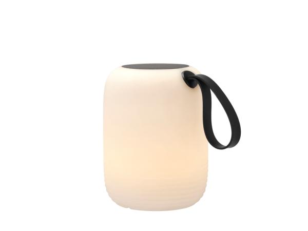 bitz Villa Collection Hav LED Lamp w. solar Dia 17.5 x 23 cm White/Black