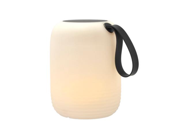 bitz Villa Collection Hav LED Lamp w. solar Dia 21 x 27.5 cm White/Black