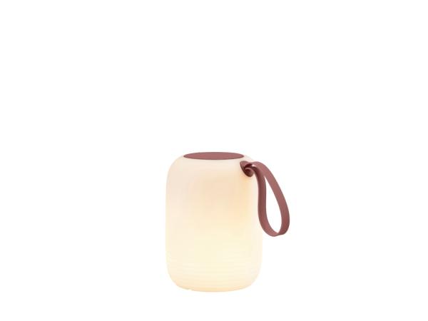 bitz Villa Collection Hav LED Lamp w. speaker Dia 12.5 x 15.5 cm White/Red
