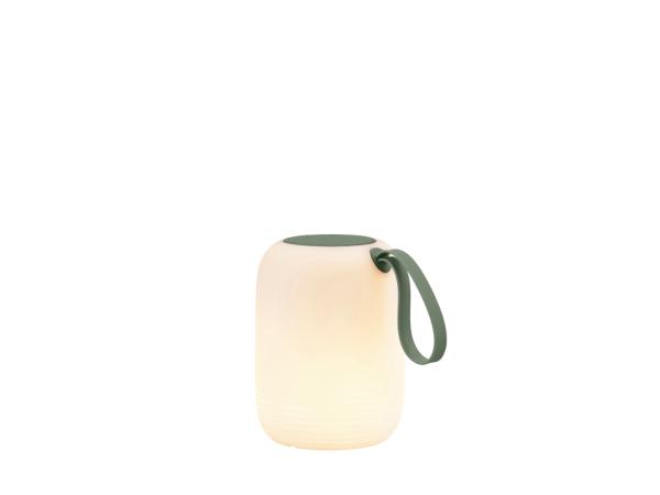 bitz Villa Collection Hav LED Lamp w. speaker Dia 12.5 x 15.5 cm White/Green