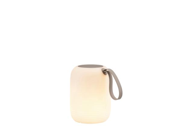 bitz Villa Collection Hav LED Lamp w. speaker Dia 12.5 x 15.5 cm White/Sand
