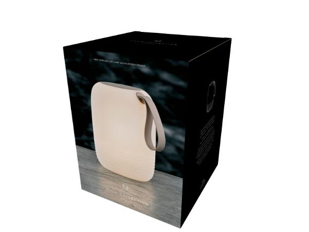 Bitz Villa Collection Hav LED Lamp W. Speaker Dia 21 X 27.5 Cm White