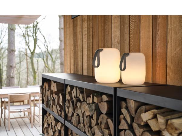 Bitz Villa Collection Hav Lounge Lamp Dia 21 X 27.5 Cm White